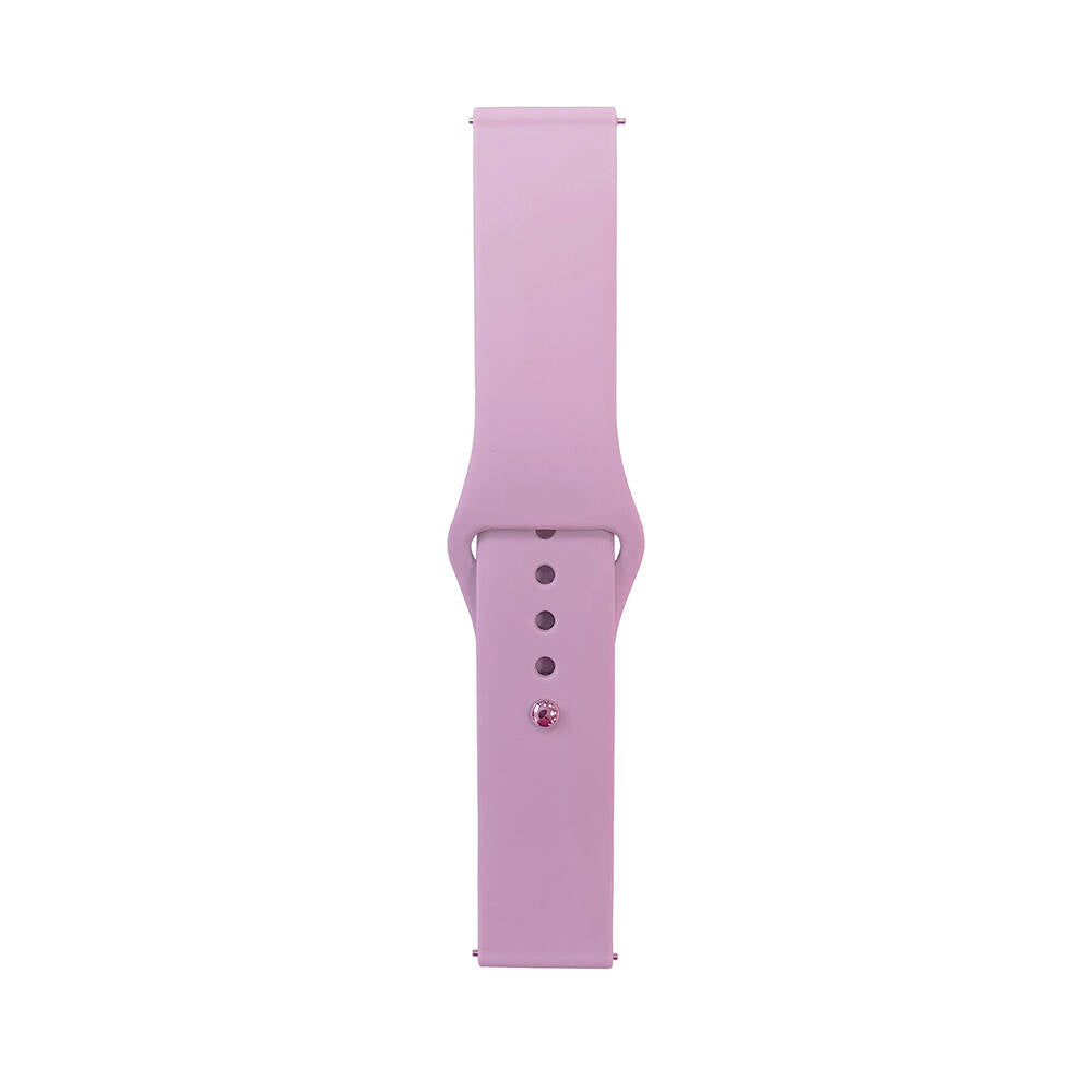 Galaxy Watch Active 2 44mm Band Serisi 20mm Klasik Kordon Silikon Strap Kayış Mor