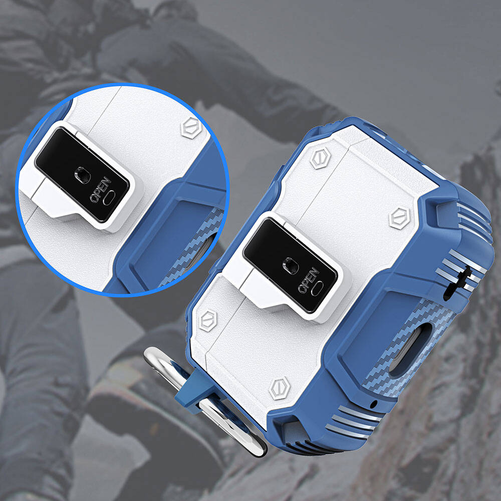 Apple Airpods 3. Nesil Zore Airbag 35 Darbelere Karşı Dayanıklı Düğmeli Kılıf Siyah