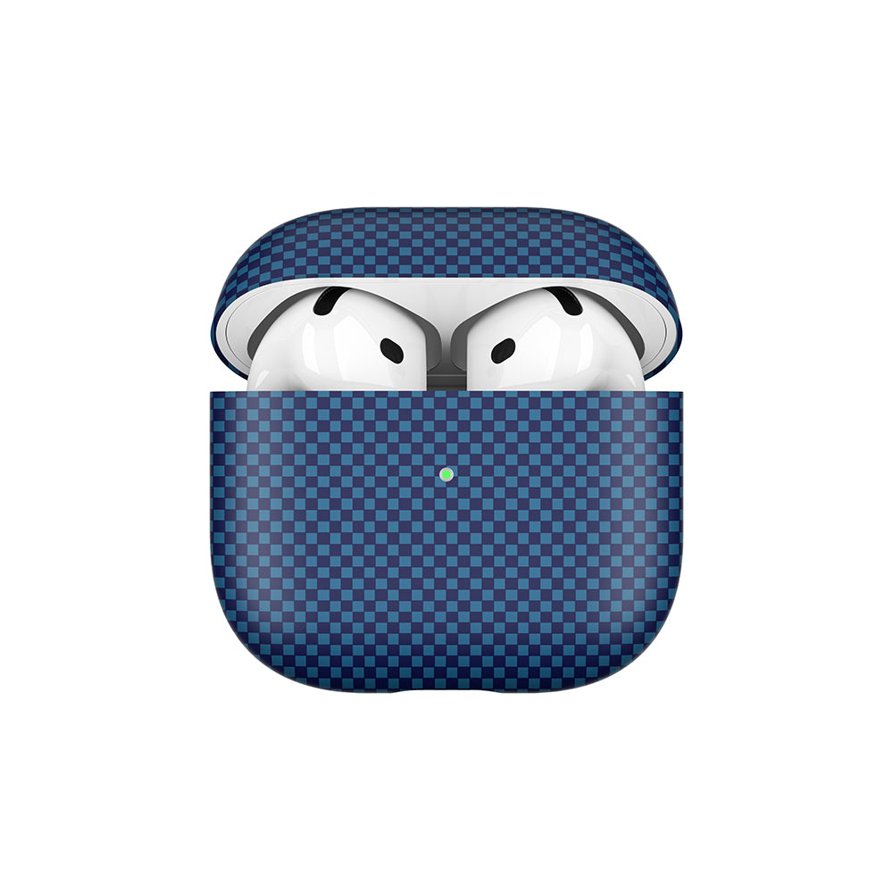 Apple Airpods 4 Zore Airbag 43 600D Karbon Fiber Kulaklık Kılıfı Lacivert