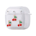 Apple Airpods 4 Zore Airbag 44 Airbag Tasarımlı Simli Şeffaf Kutup Kılıf Kiraz