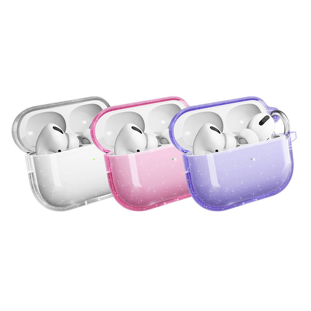 Apple Airpods Pro 2 Zore Allstar Airbag 32 Parlayan Simli Saydam Renkli Kılıf Şeffaf