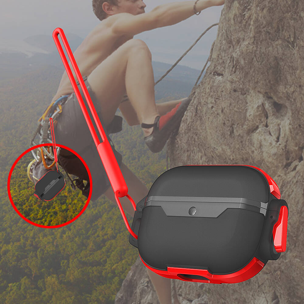 Apple Airpods Pro Zore Airbag 34 Darbelere Karşı Dayanıklı Kılıf Kırmızı