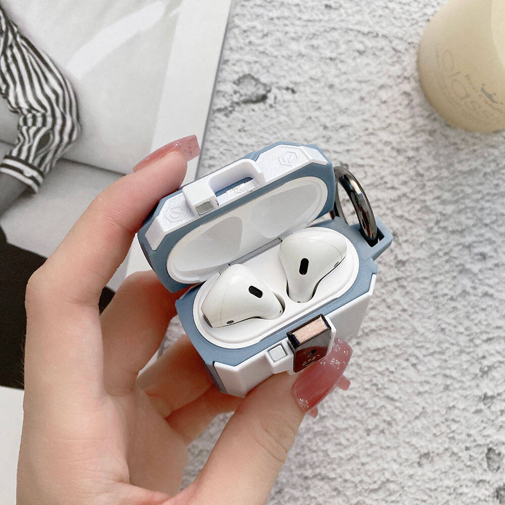 Apple Airpods Zore Airbag 35 Darbelere Karşı Dayanıklı Düğmeli Kılıf Yeşil