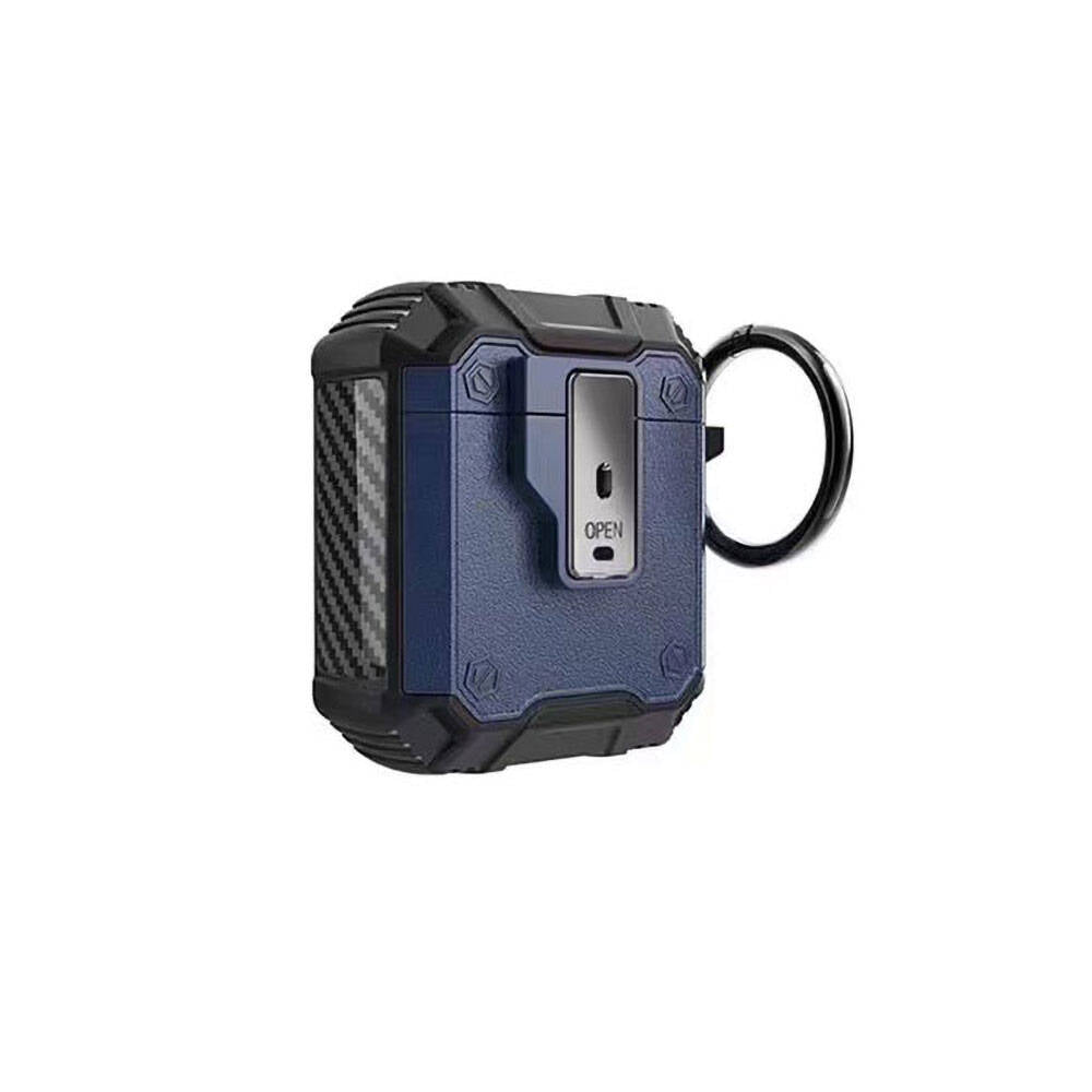 Apple Airpods Zore Airbag 35 Darbelere Karşı Dayanıklı Düğmeli Kılıf Siyah