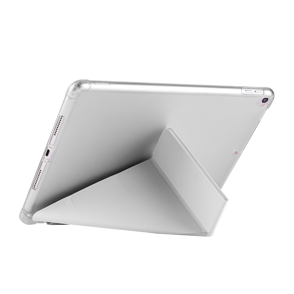 Apple iPad 10.2 2021 (9.Nesil) Kılıf Zore Tri Folding Kalem Bölmeli Standlı Kılıf Lila