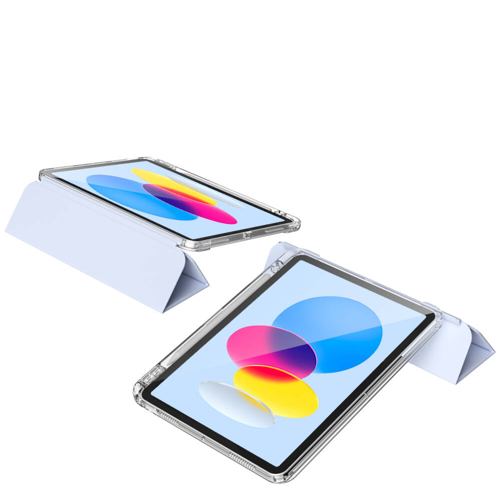 Apple iPad 11.Nesil 2025 Kılıf Magnetik Ayrılabilen Airbagli Zore Sliding Tablet Kılıfı Pembe