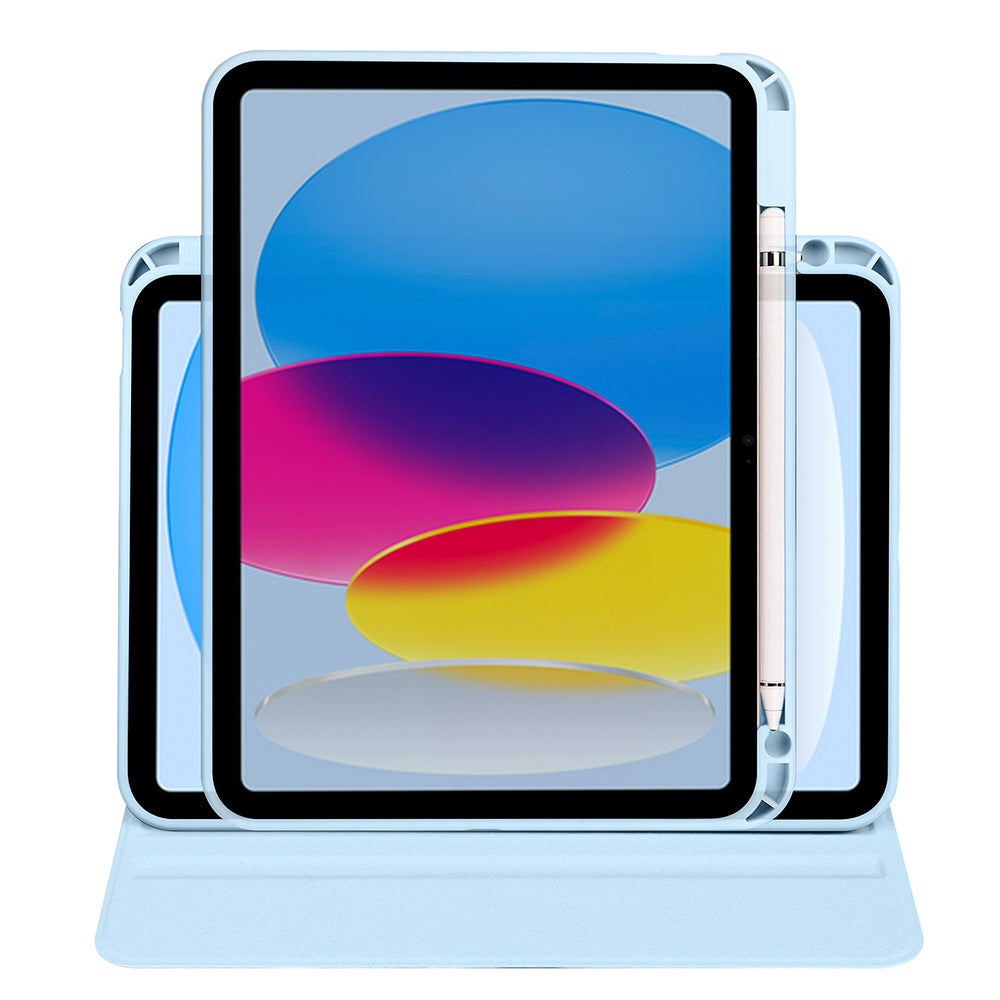 Apple iPad 11.Nesil 2025 Kılıf Zore Termik Kalem Bölmeli Dönebilen Standlı Kılıf Siyah