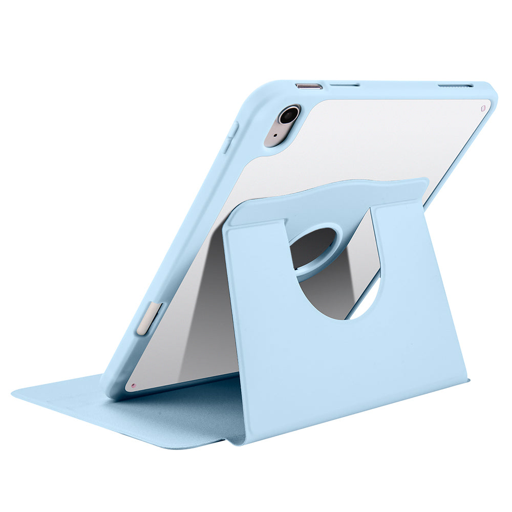 Apple iPad 11.Nesil 2025 Kılıf Zore Termik Kalem Bölmeli Dönebilen Standlı Kılıf Lavendery Gray