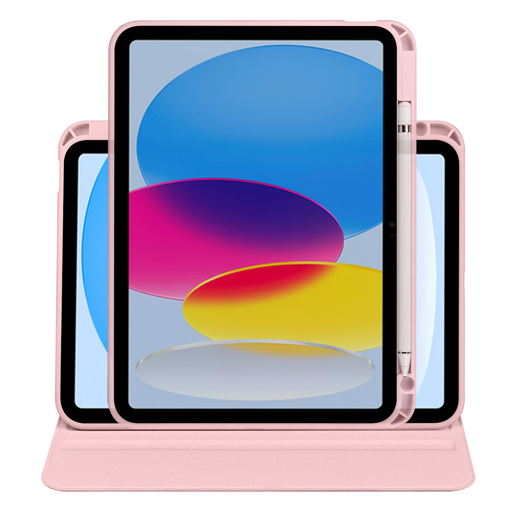 Apple iPad 11.Nesil 2025 Kılıf Zore Termik Kalem Bölmeli Dönebilen Standlı Kılıf Koyu Yeşil