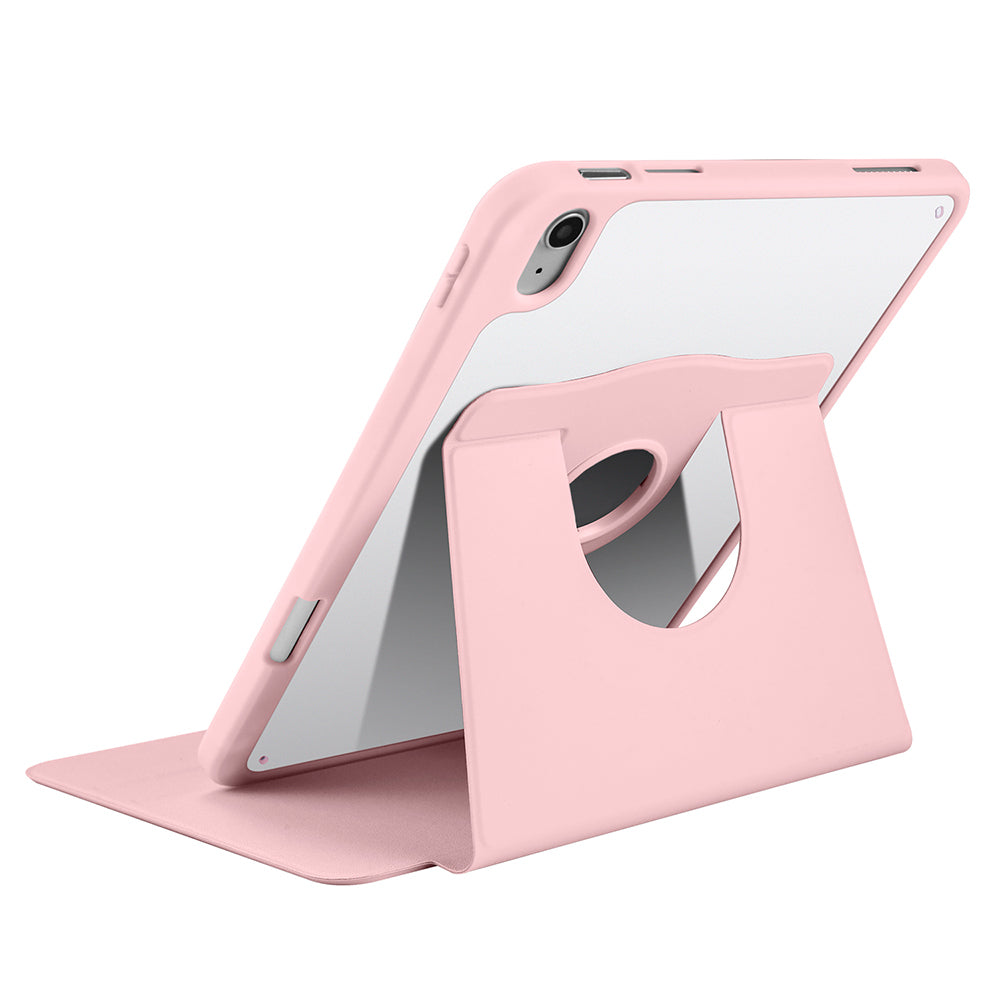 Apple iPad 11.Nesil 2025 Kılıf Zore Termik Kalem Bölmeli Dönebilen Standlı Kılıf Lavendery Gray