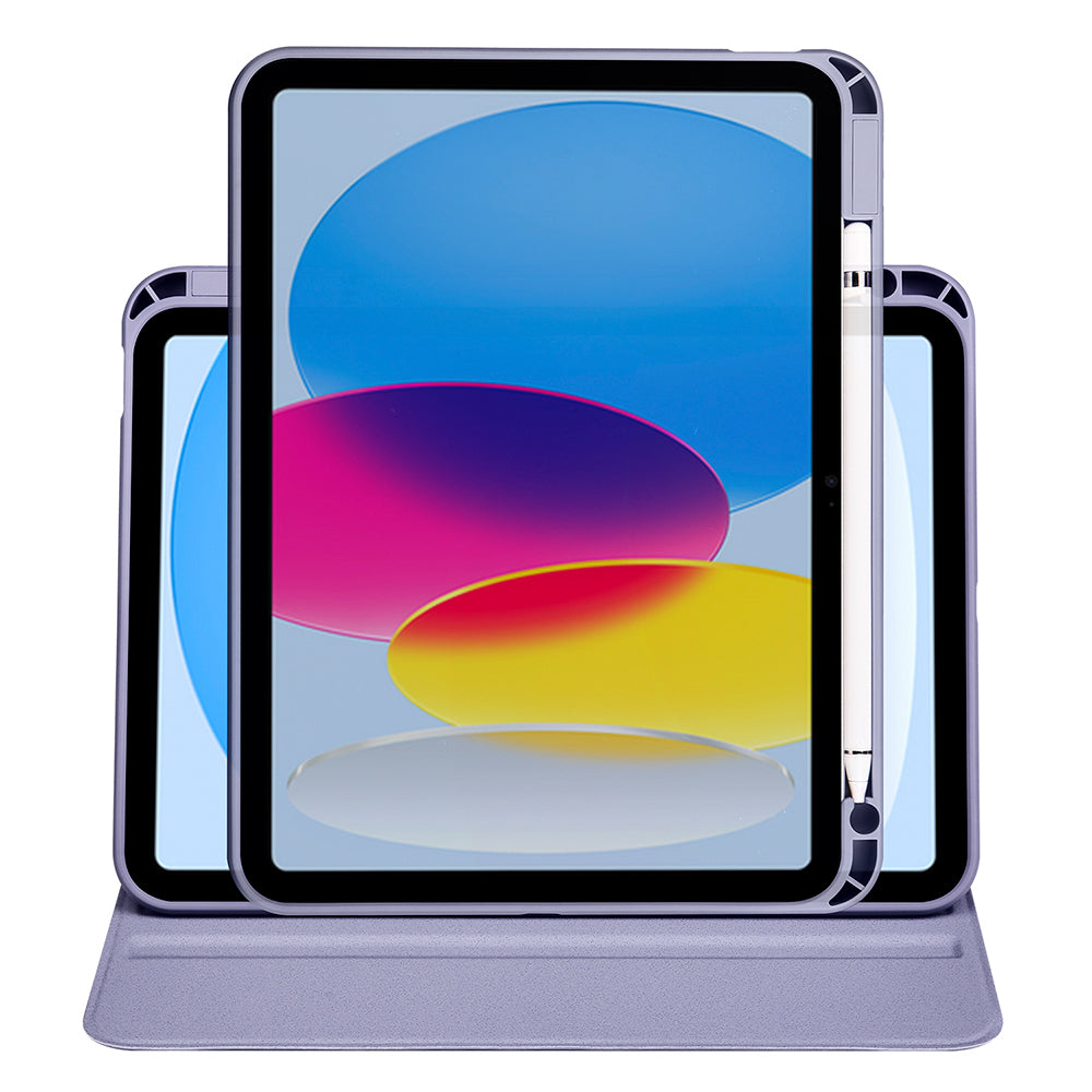 Apple iPad 11.Nesil 2025 Kılıf Zore Termik Kalem Bölmeli Dönebilen Standlı Kılıf Siyah