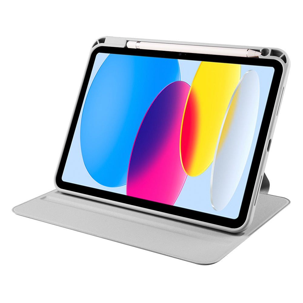 Apple iPad 11.Nesil 2025 Kılıf Zore Termik Kalem Bölmeli Dönebilen Standlı Kılıf Siyah