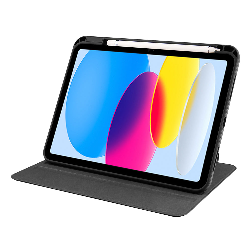 Apple iPad 11.Nesil 2025 Kılıf Zore Termik Kalem Bölmeli Dönebilen Standlı Kılıf Lacivert