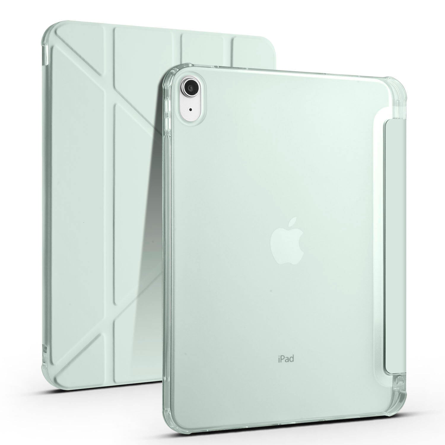 Apple iPad 11.Nesil 2025 Kılıf Zore Tri Folding Kalem Bölmeli Standlı Kılıf Mavi