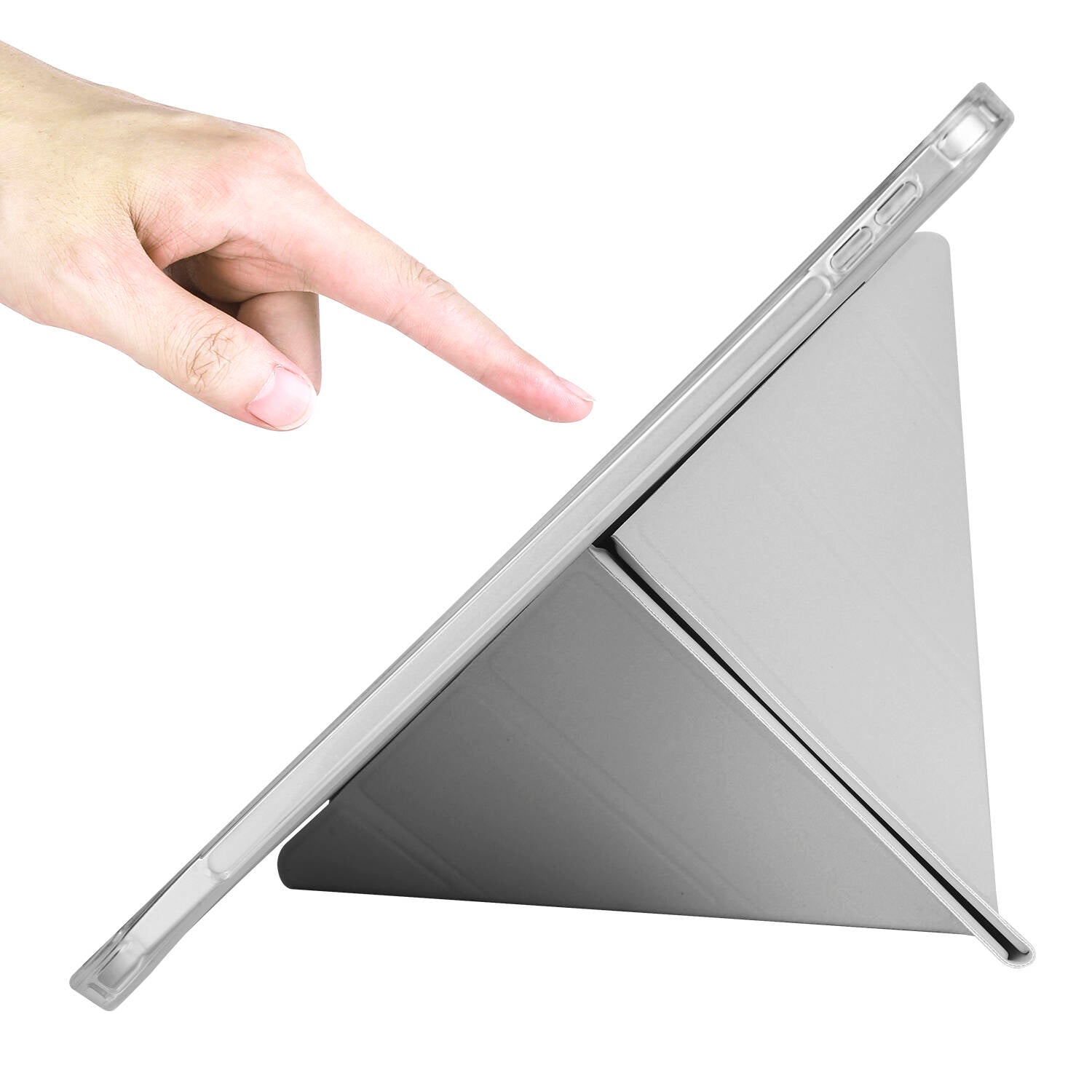 Apple iPad 11.Nesil 2025 Kılıf Zore Tri Folding Kalem Bölmeli Standlı Kılıf Kırmızı