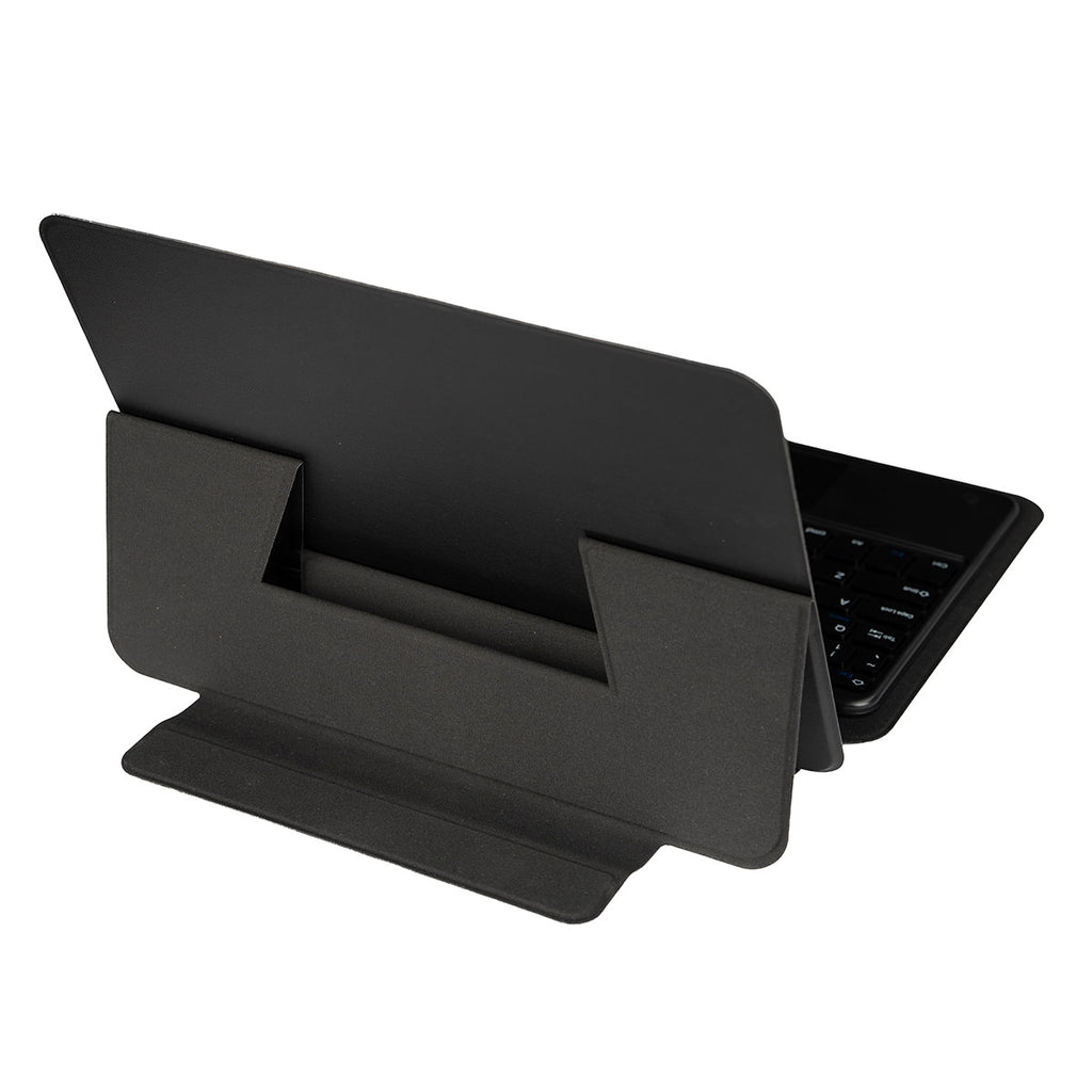 Apple iPad 11.Nesil 2025 Zore Border Keyboard Bluetooh Bağlantılı Standlı Klavyeli Tablet Kılıfı Siyah