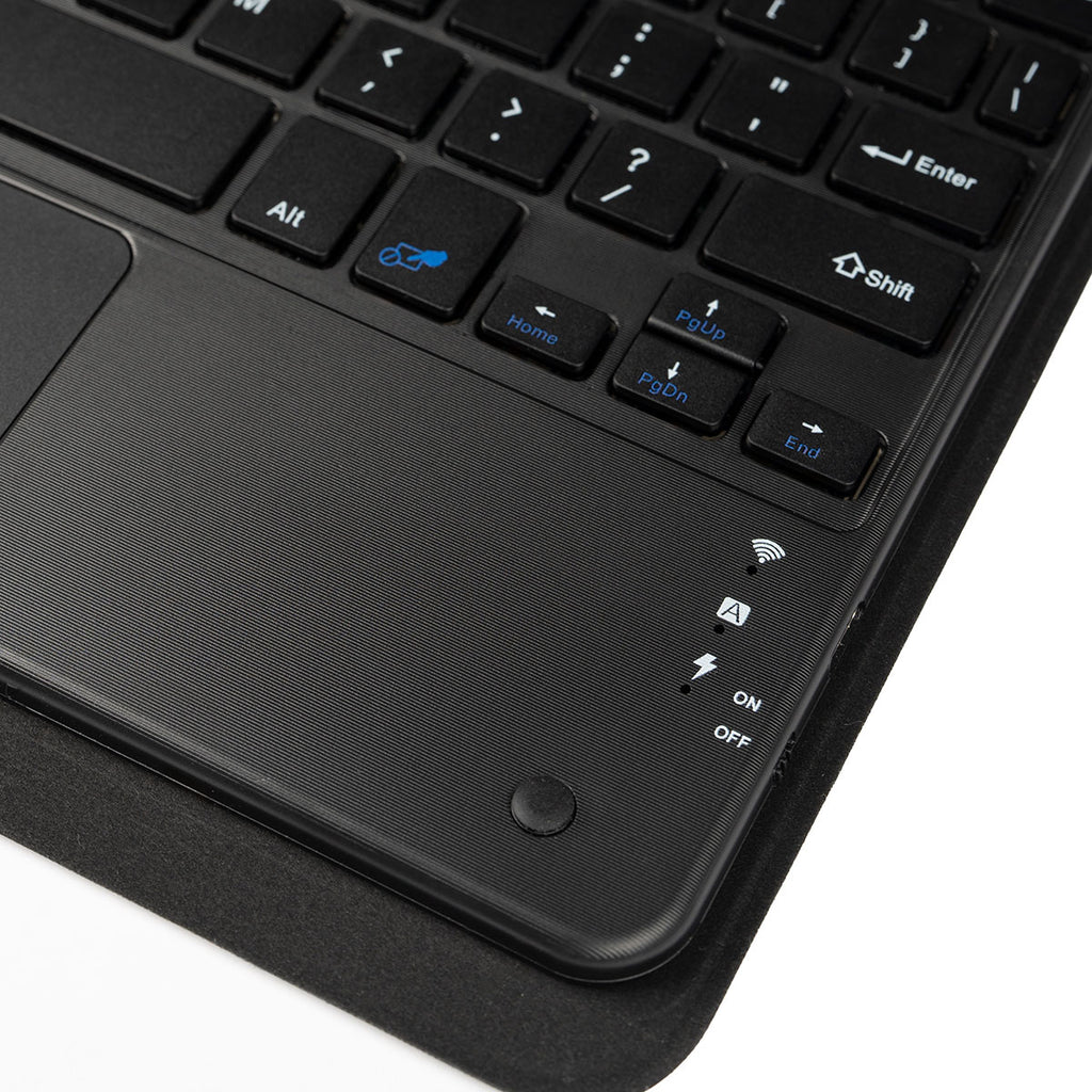 Apple iPad 11.Nesil 2025 Zore Border Keyboard Bluetooh Bağlantılı Standlı Klavyeli Tablet Kılıfı Siyah