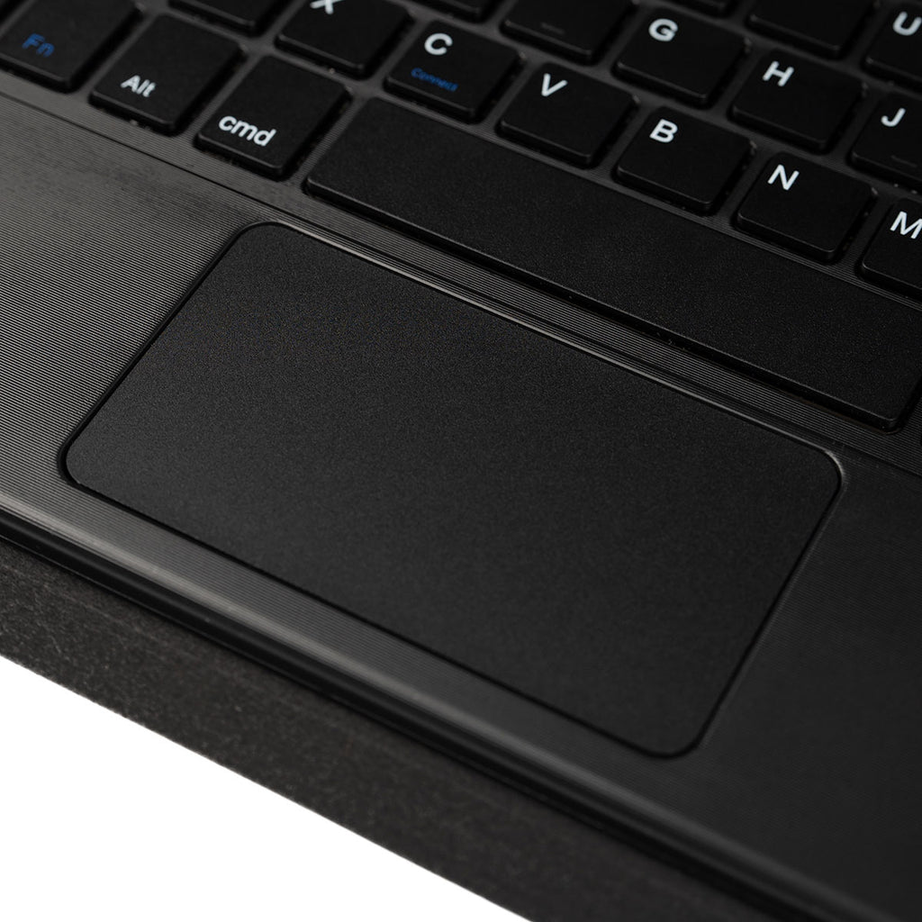 Apple iPad 11.Nesil 2025 Zore Border Keyboard Bluetooh Bağlantılı Standlı Klavyeli Tablet Kılıfı Siyah