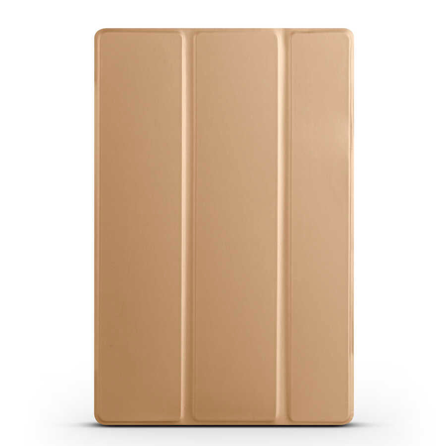 Apple iPad 11.Nesil 2025 Zore Smart Cover Standlı 1-1 Kılıf Gold