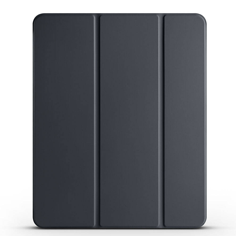 Apple iPad Air 10.9 2020 (4.Nesil) Zore Smart Cover Kalem Bölmeli Standlı 1-1 Kılıf Siyah