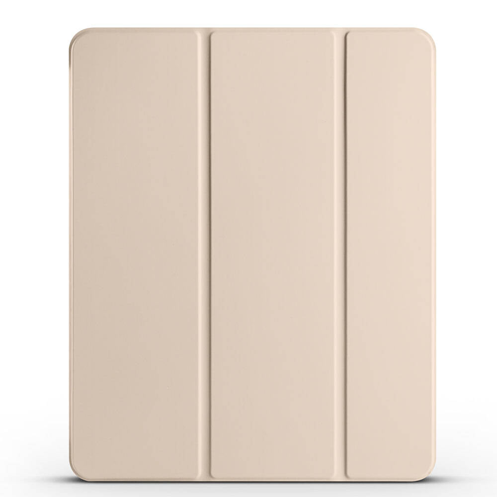 Apple iPad Air 10.9 2020 (4.Nesil) Zore Smart Cover Kalem Bölmeli Standlı 1-1 Kılıf Gold