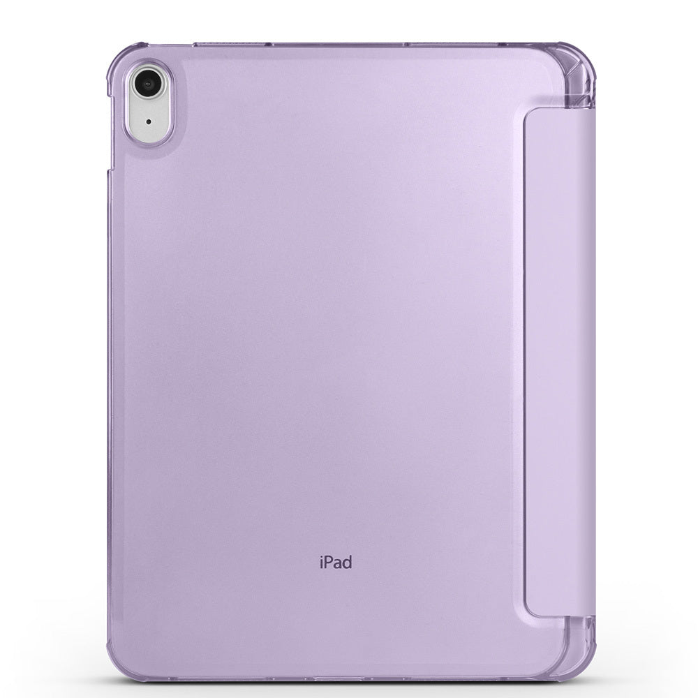 Apple iPad Air 10.9 2022 (10.Nesil) Zore Smart Cover Kalem Bölmeli Standlı 1-1 Kılıf Lila