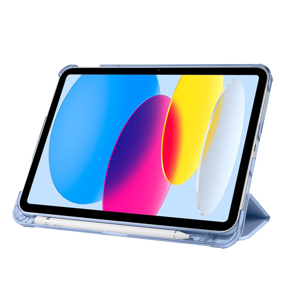 Apple iPad Air 10.9 2022 (10.Nesil) Zore Smart Cover Kalem Bölmeli Standlı 1-1 Kılıf Gri