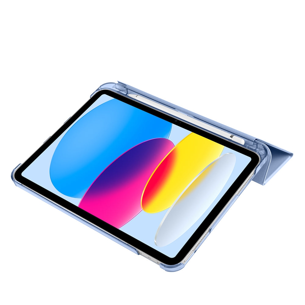 Apple iPad Air 10.9 2022 (10.Nesil) Zore Smart Cover Kalem Bölmeli Standlı 1-1 Kılıf Kırmızı