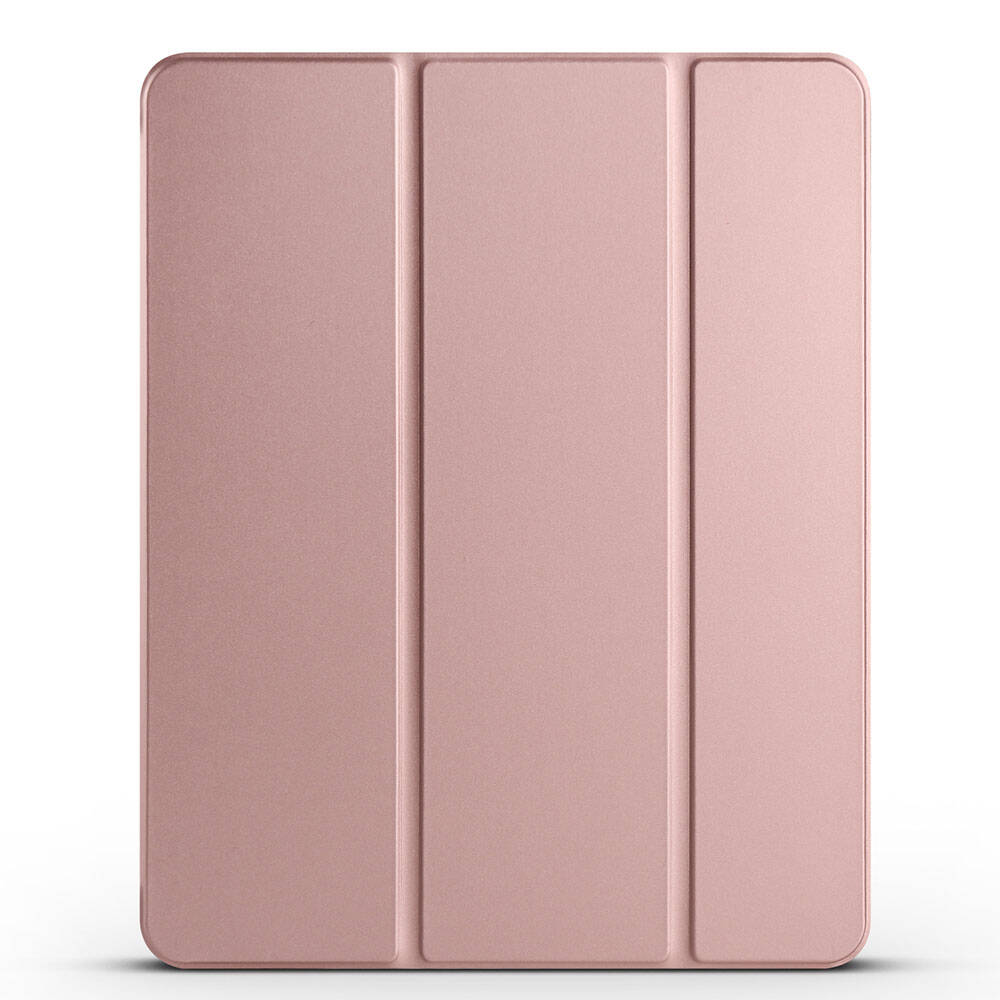 Apple iPad Air 10.9 2022 (5.Nesil) Zore Smart Cover Kalem Bölmeli Standlı 1-1 Kılıf Rose Gold