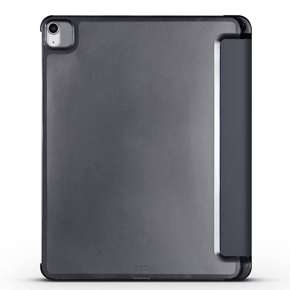 Apple iPad Air 10.9 2022 (5.Nesil) Zore Smart Cover Kalem Bölmeli Standlı 1-1 Kılıf Gri