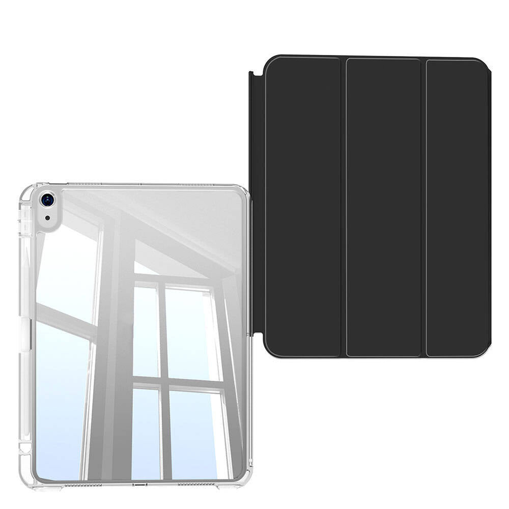 Apple iPad Air 11 2024 Kılıf Magnetik Ayrılabilen Airbagli Zore Sliding Tablet Kılıfı Gri