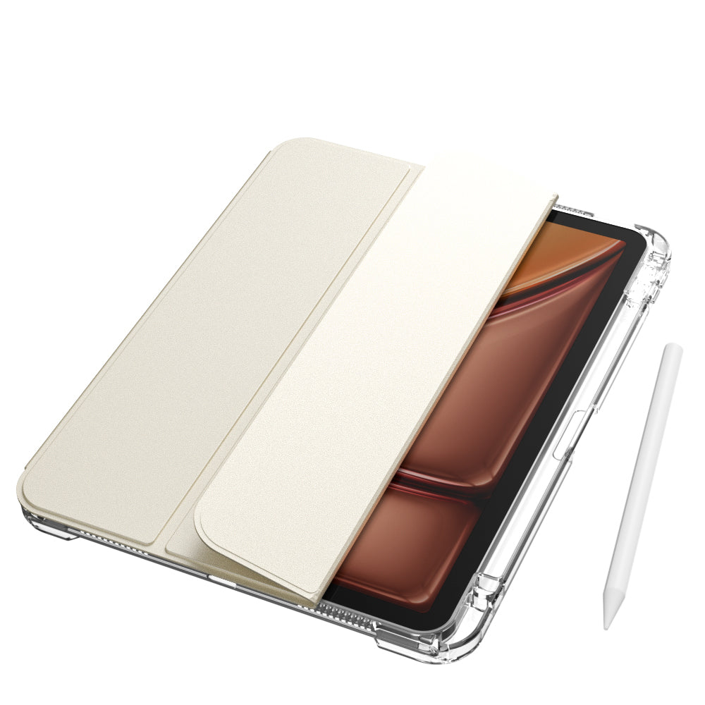 Apple iPad Air 11 2024 Kılıf Magnetik Ayrılabilen Airbagli Zore Sliding Tablet Kılıfı Pembe Açık