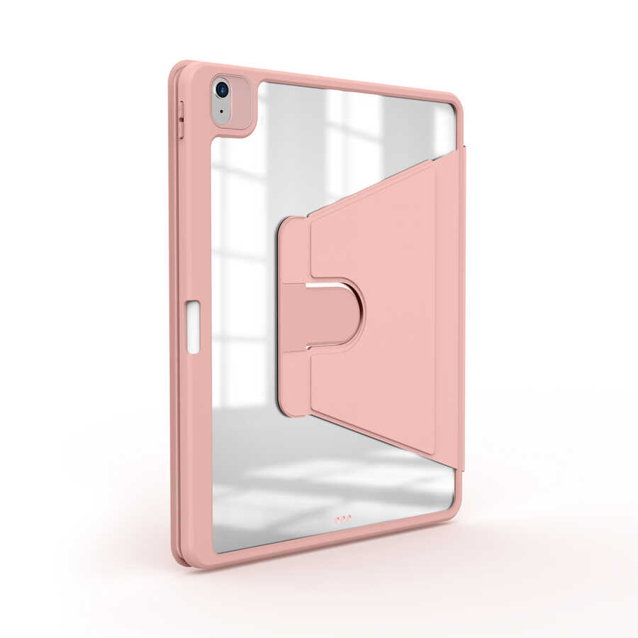 Apple iPad Air 11 2024 Kılıf Zore Nayn Dönebilen Standlı Kılıf Mavi Açık