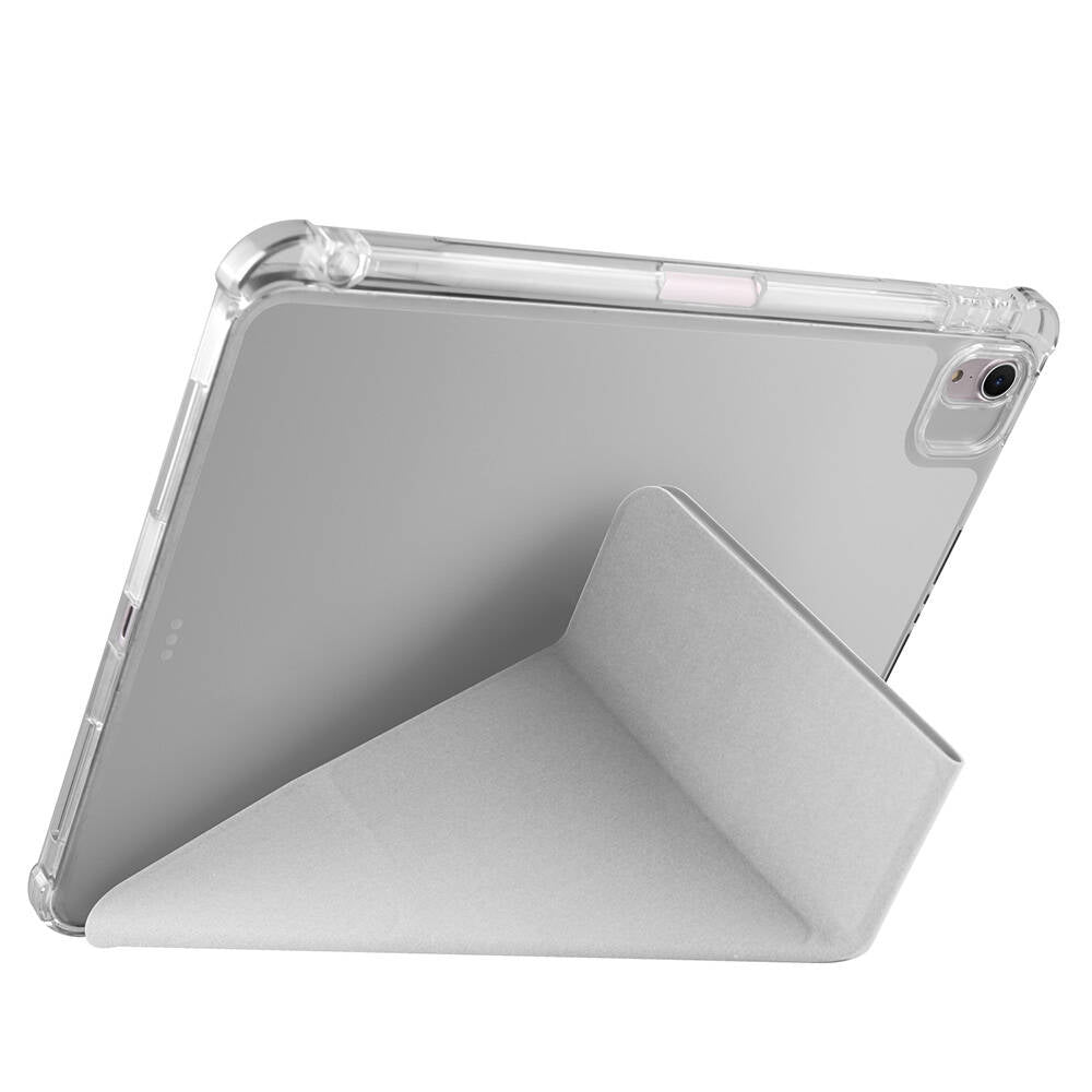 Apple iPad Air 11 2024 Kılıf Zore Tri Folding Kalem Bölmeli Standlı Kılıf Mavi