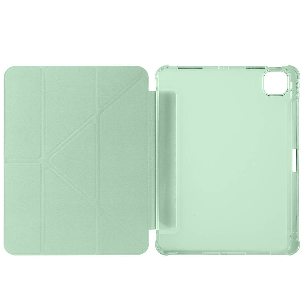 Apple iPad Air 11 2024 Kılıf Zore Tri Folding Kalem Bölmeli Standlı Kılıf Rose Gold