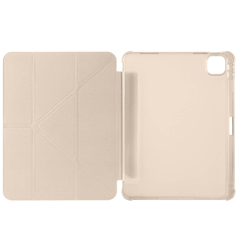 Apple iPad Air 11 2024 Kılıf Zore Tri Folding Kalem Bölmeli Standlı Kılıf Mor