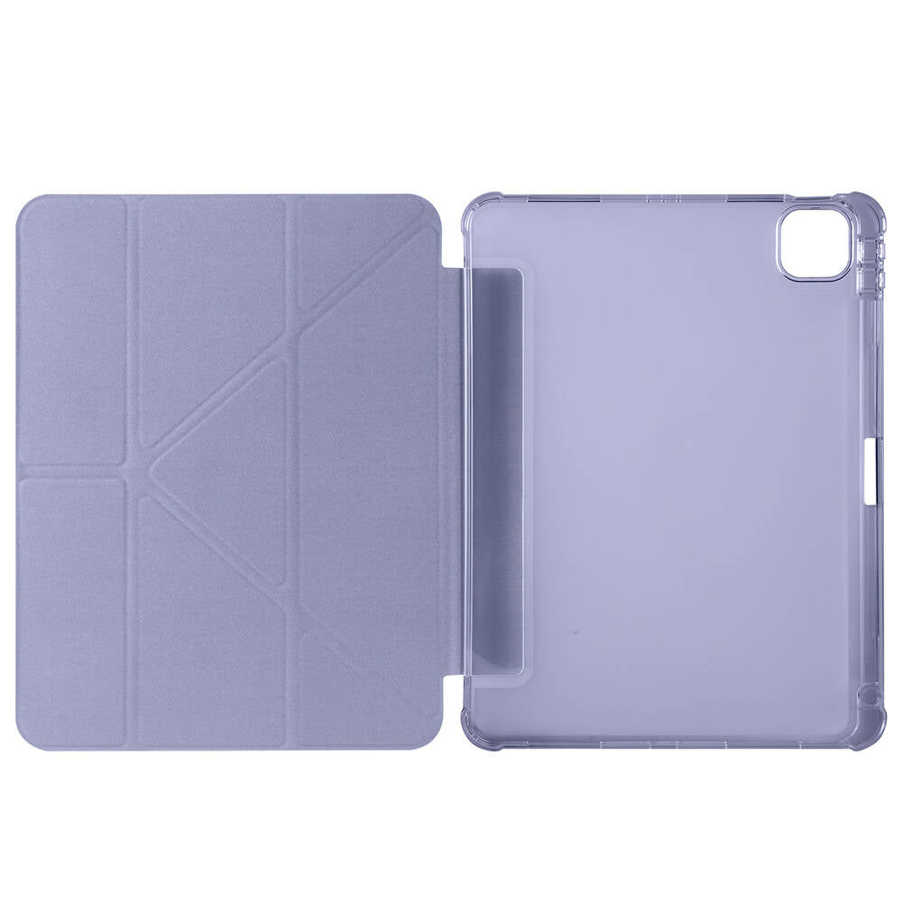 Apple iPad Air 11 2024 Kılıf Zore Tri Folding Kalem Bölmeli Standlı Kılıf Gold