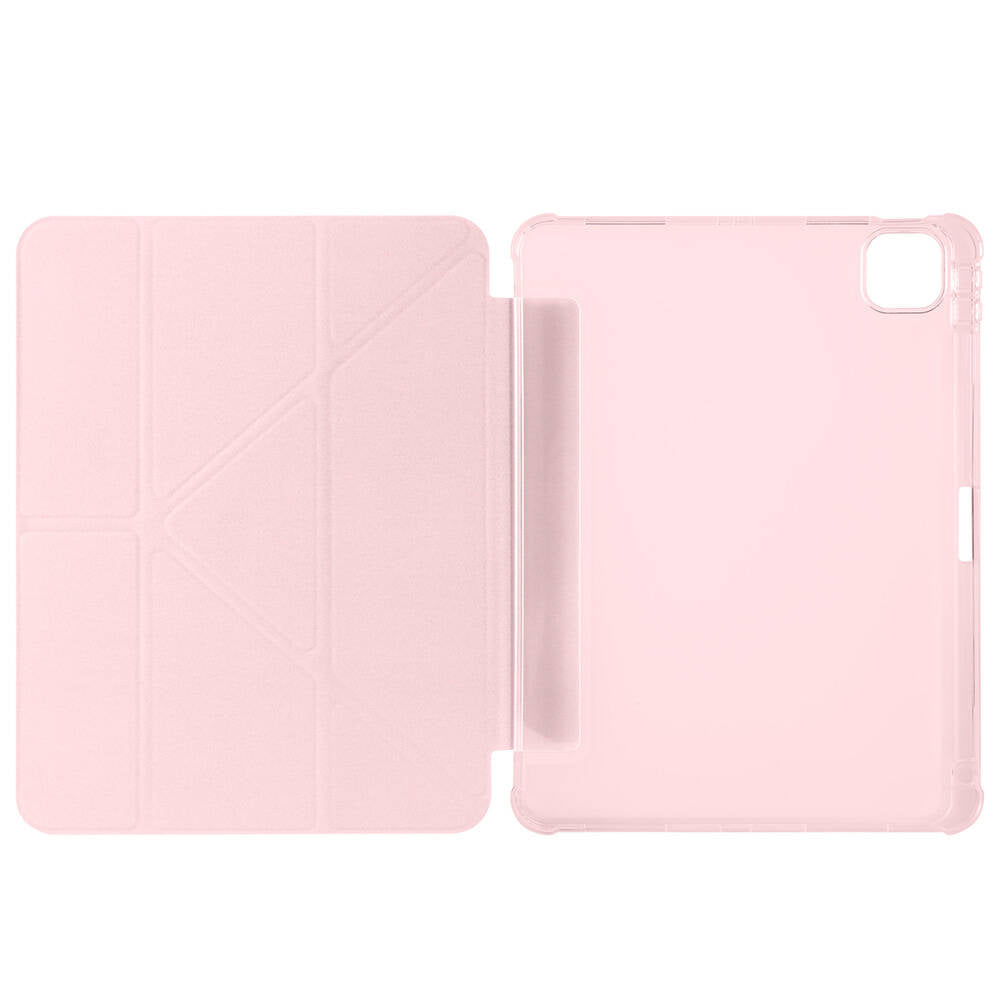 Apple iPad Air 11 2024 Kılıf Zore Tri Folding Kalem Bölmeli Standlı Kılıf Mor