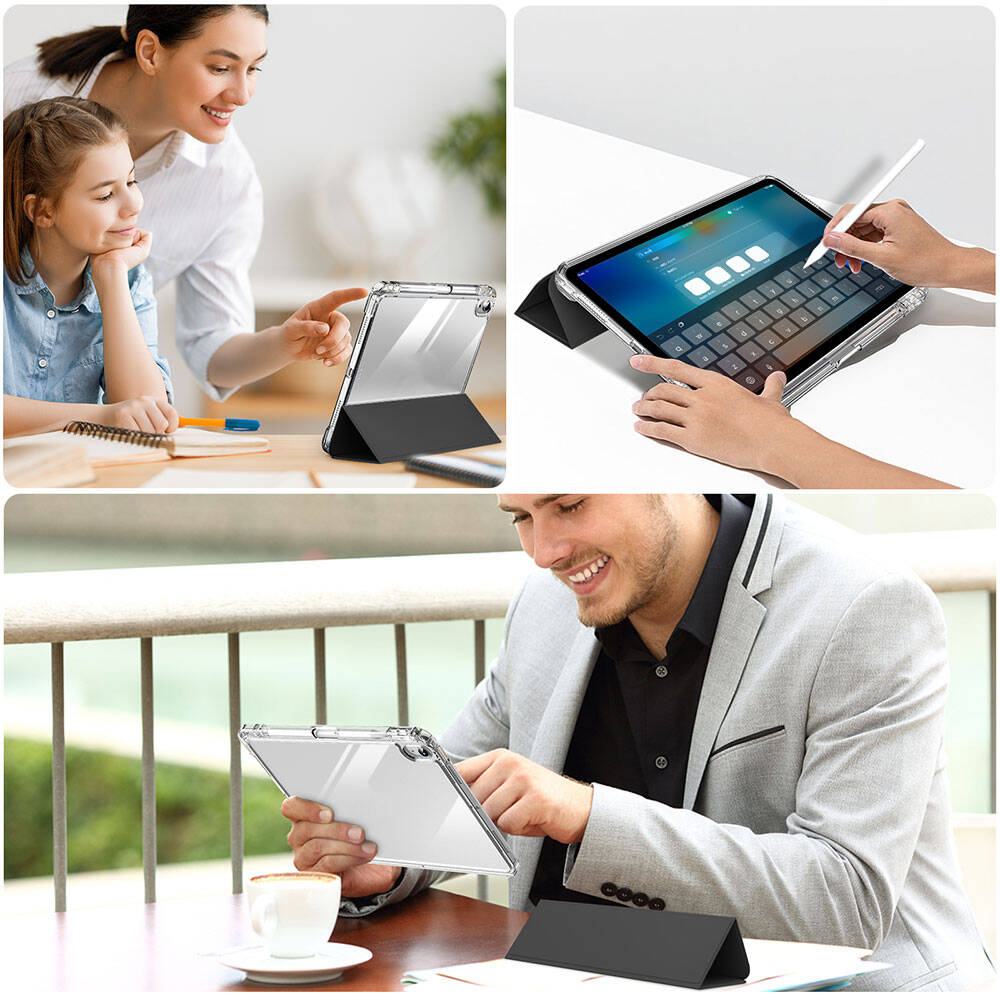 Apple iPad Air 11 2025 M3 Kılıf Magnetik Ayrılabilen Airbagli Zore Sliding Tablet Kılıfı Lacivert