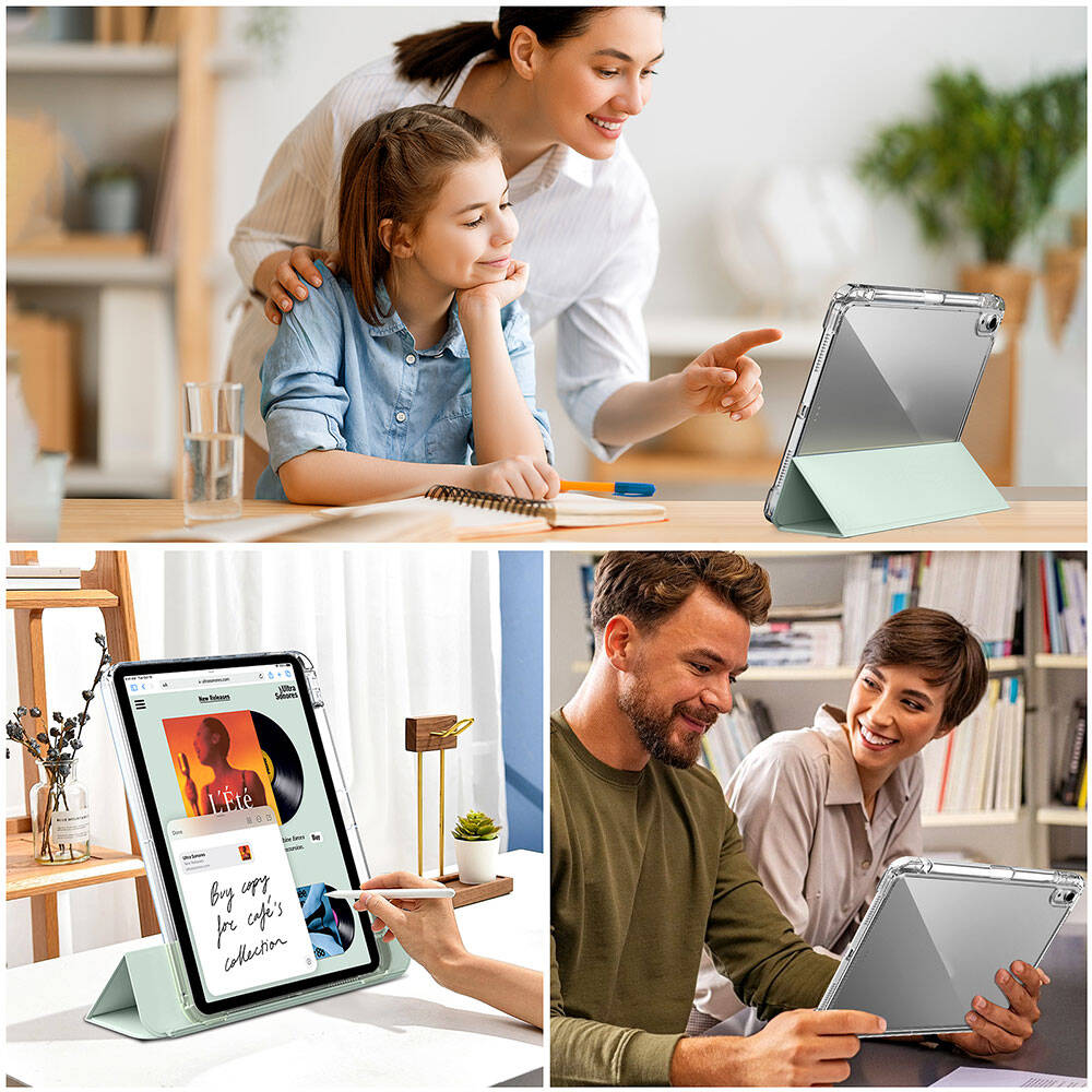 Apple iPad Air 11 2025 M3 Kılıf Magnetik Ayrılabilen Airbagli Zore Sliding Tablet Kılıfı Gold