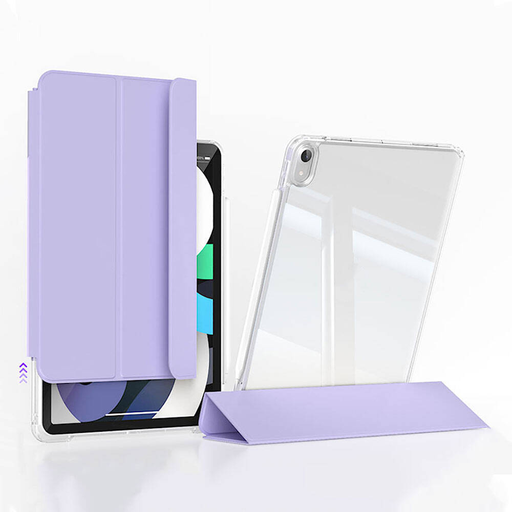 Apple iPad Air 11 2025 M3 Kılıf Magnetik Ayrılabilen Airbagli Zore Sliding Tablet Kılıfı Gri