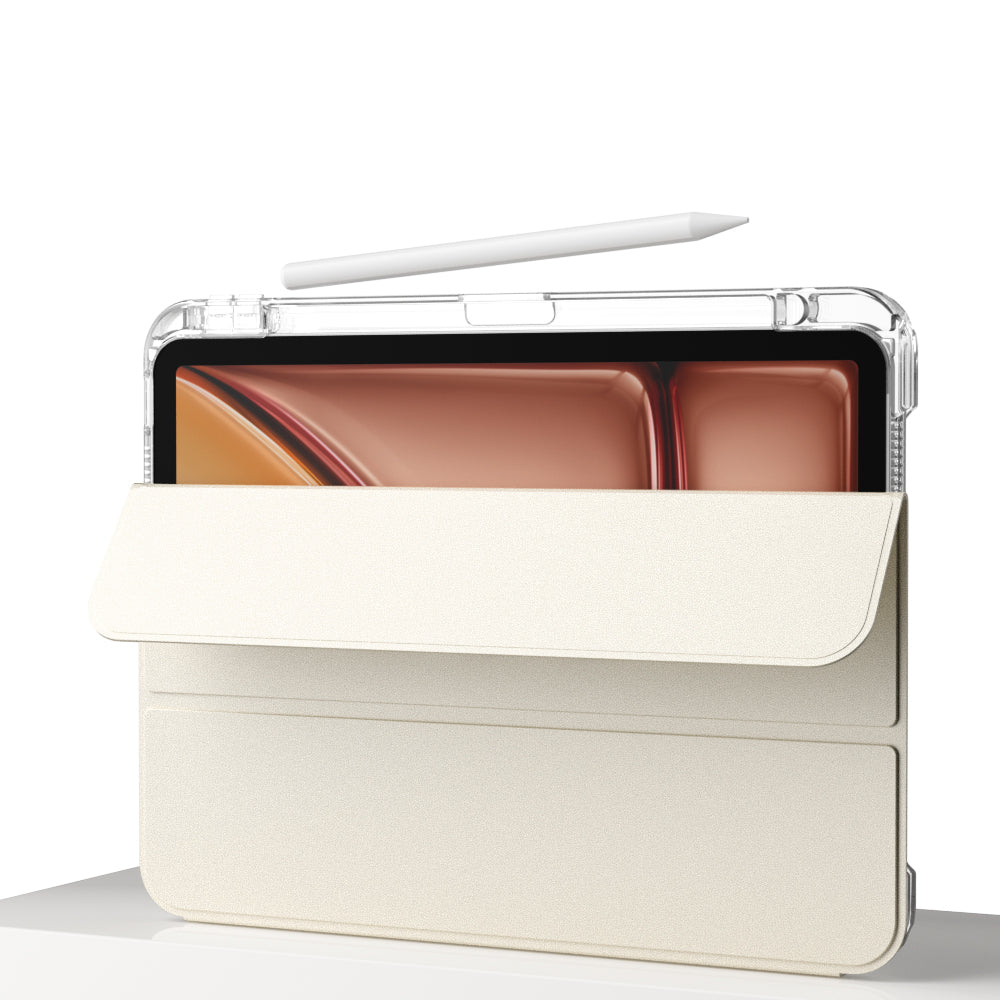 Apple iPad Air 11 2025 M3 Kılıf Magnetik Ayrılabilen Airbagli Zore Sliding Tablet Kılıfı Pembe Açık