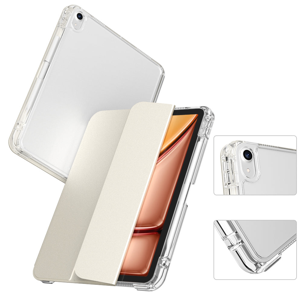 Apple iPad Air 11 2025 M3 Kılıf Magnetik Ayrılabilen Airbagli Zore Sliding Tablet Kılıfı Lavender