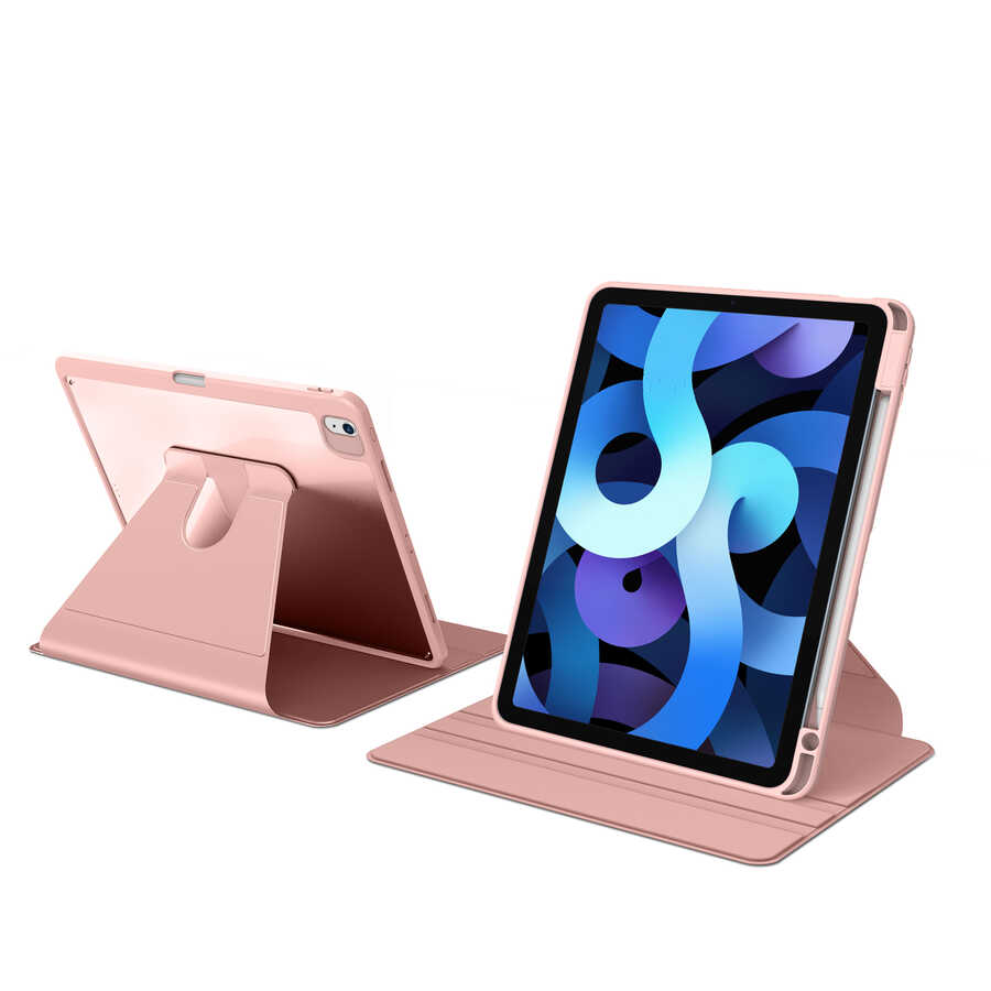 Apple iPad Air 11 2025 M3 Kılıf Zore Nayn Dönebilen Standlı Kılıf Siyah