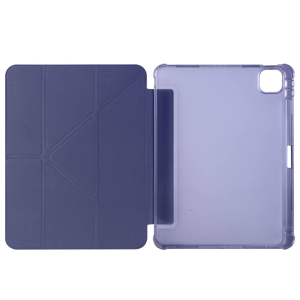 Apple iPad Air 11 2025 M3 Kılıf Zore Tri Folding Kalem Bölmeli Standlı Kılıf Lacivert