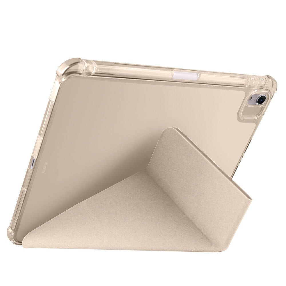 Apple iPad Air 11 2025 M3 Kılıf Zore Tri Folding Kalem Bölmeli Standlı Kılıf Gri