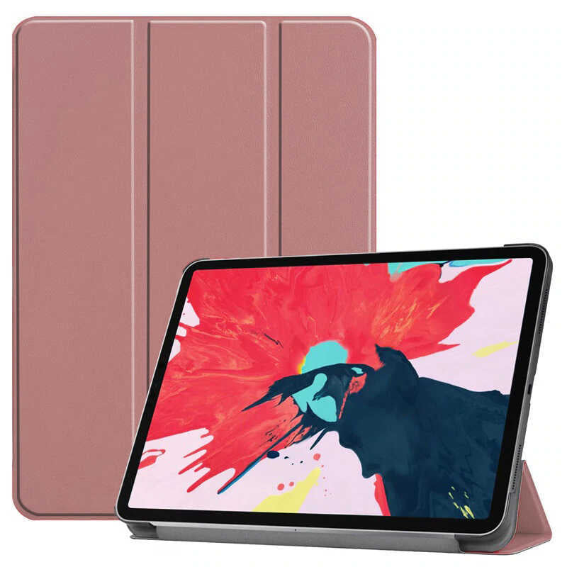 Apple iPad Air 11 2025 M3 Zore Smart Cover Standlı 1-1 Kılıf Rose Gold