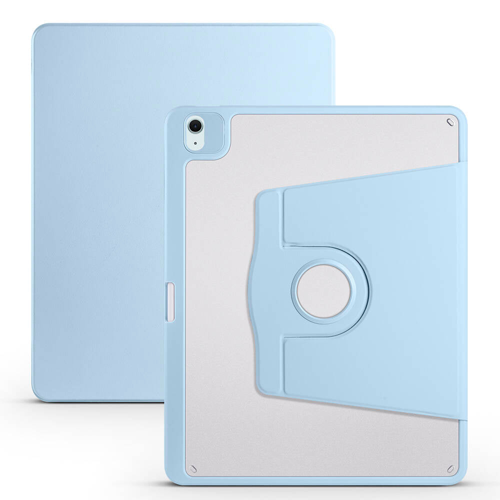 Apple iPad Air 13 2024 Kılıf Zore Termik Kalem Bölmeli Dönebilen Standlı Kılıf Lacivert