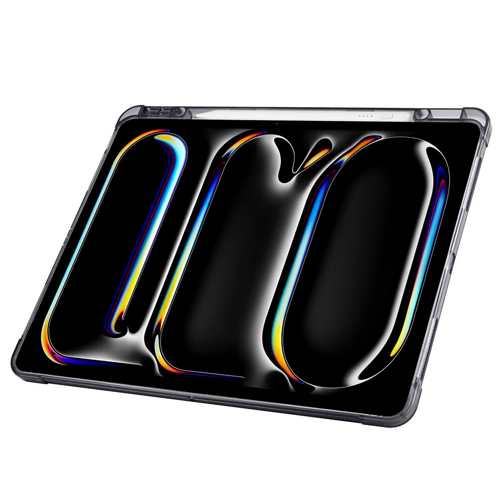 Apple iPad Air 13 2024 Kılıf Zore Tri Folding Kalem Bölmeli Standlı Kılıf Mor