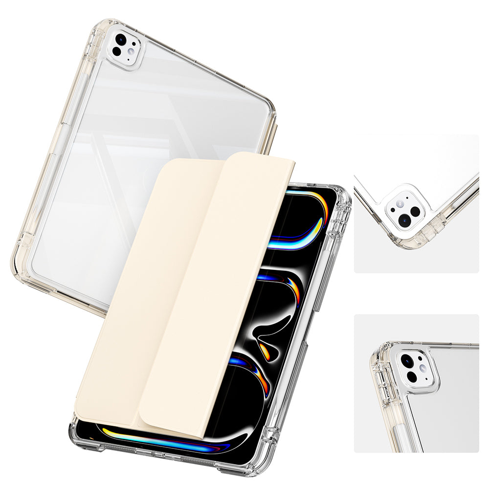 Apple iPad Pro 13 2024 Kılıf Magnetik Ayrılabilen Airbagli Zore Sliding Tablet Kılıfı
